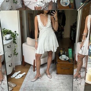 Urban Outfitters White Lace Slip Dress